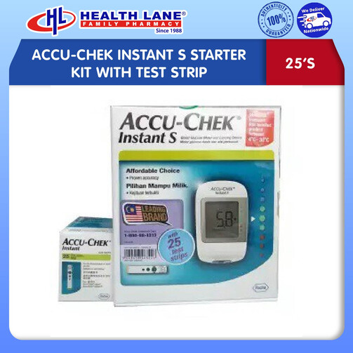 ACCU-CHEK INSTANT S STARTER KIT DENGAN TEST STRIP (25'S)
